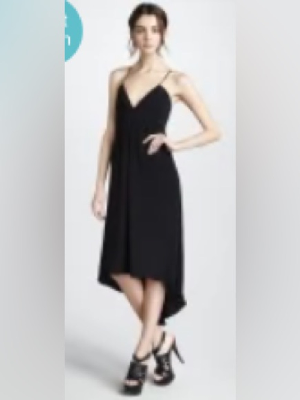 Black Asymmetric Slip Dress - Women's Elegant Summer Dress